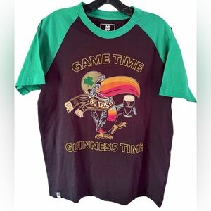 Guinness Notre Dame Fighting Irish Toucan T Shirt League Medium Black NWOT